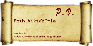 Poth Viktória névjegykártya